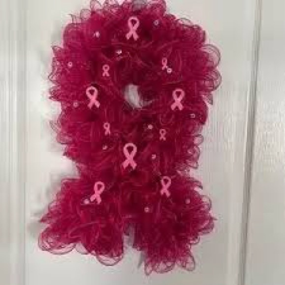 One of a kind Awareness ribbon wreath! Hand made just for you !!! - Picture 2 of 15
